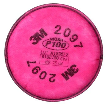 3M™ 2097P100高效滤棉，滤除有机蒸气异味